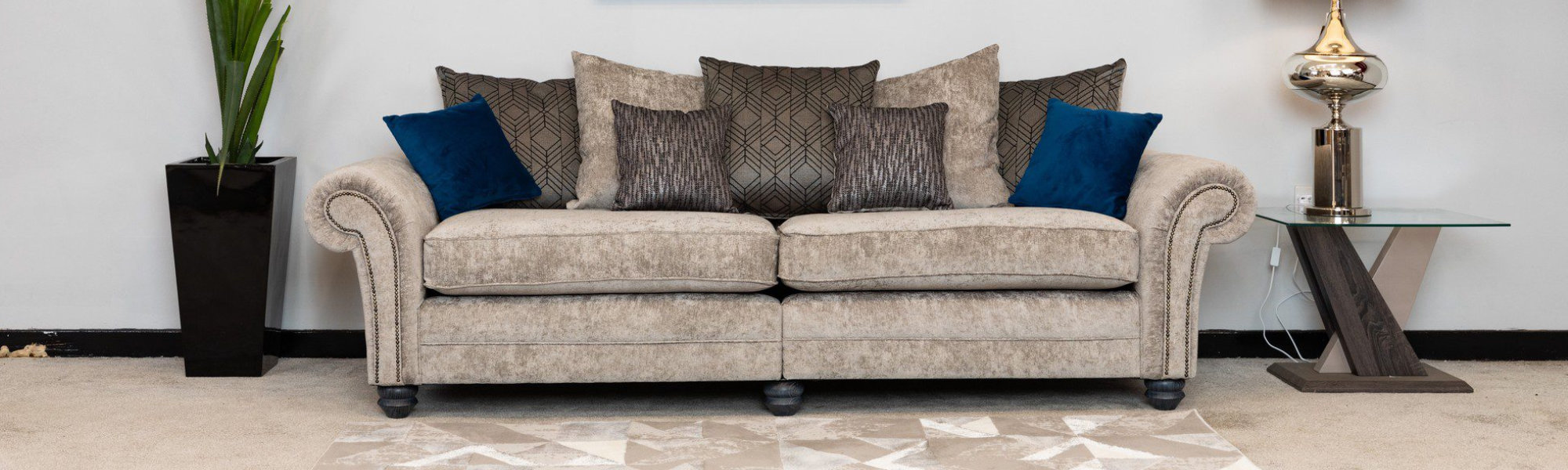 Fabric 4 Seater Sofas