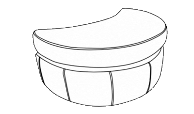 Half-Moon Footstool