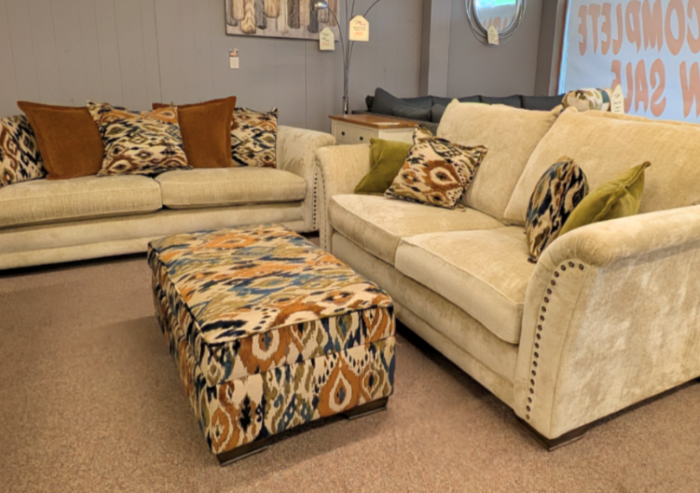 Grande Sofa + 2 Seater Sofa + Ottoman Stool