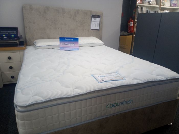 5'0 Cool Refresh 2300 No Drawer Divan Set + Strutted Headboard