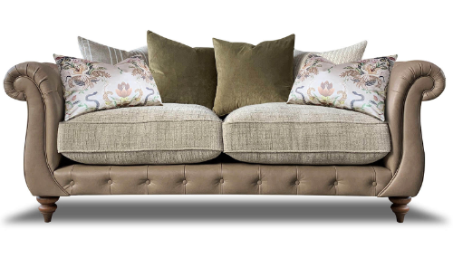 Utopia Leather Fabric Mix 4 Seater